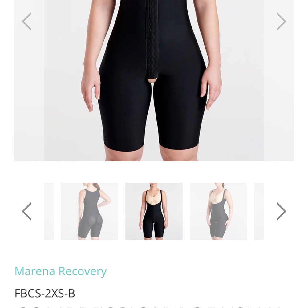 Black Mid-Thigh Shapewear with High-Rise Waist